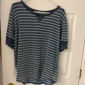 Jane and Delancey Blue Striped Top